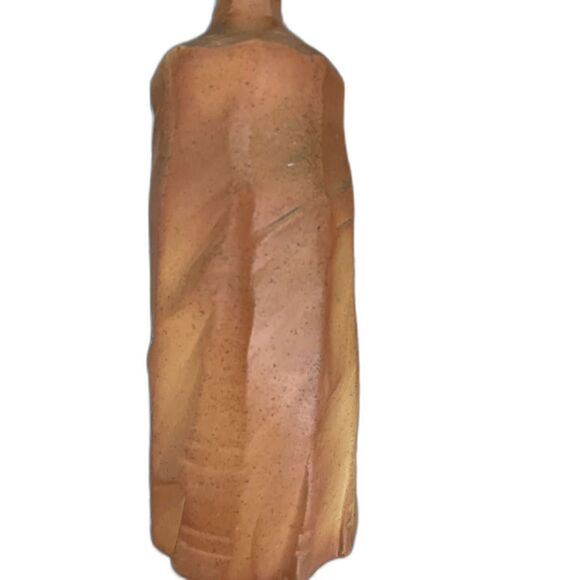 Vintage Jeff Bishoff Handmade Stoneware Pottery Vase Rustic Textured Georgia Art - Picture 7 of 9